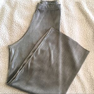 Silver wide leg stretchy pants